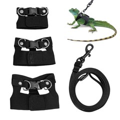Bearded Dragon Harness and Leash Set, 3 Size Adjustable Soft Leather Reptile …