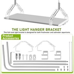 Kisangel 2pcs Aquarium Light Riser, Adjustable Height Aquarium Light Holder S…
