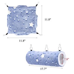 Noctilucent Luminous Guinea Pig Rat Hammock Bunkbed Hanging Tunnel and Soft B…