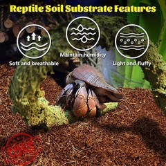 Hamiledyi Reptile Coconut Fiber Substrate Lizards Breathable Coconut Soil Tor…