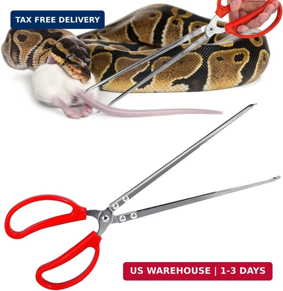 Snake Feeding Tongs,15 Inch Reptile Feeding Tongs,Extra Long Large Tweezers for