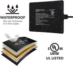 BN-LINK Pet Heating Pad Mat for Turtles, Lizards, Frogs, and Other Reptiles