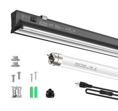 T5 HO 10.0 UVB Light for Reptiles, 24W Light Fixture Combo Kit with Switchabl…