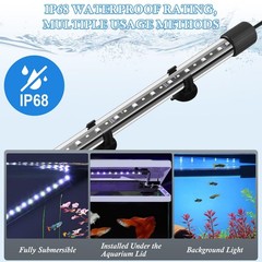 FEDOUR 7in Submersible Aquarium LED Light, 24/7 Mode Aquarium Lights with Ful…