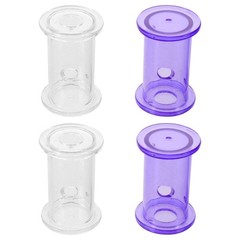 4Pcs Transparent Plastic Rolling Treat Dispensers for Reptile Pet Slow Feeding