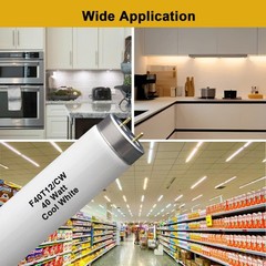 (6 Pack) F40T12 48 inch luorescent Bulbs,T12 4 Foot Linear Fluorescent Tube,4…