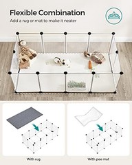 SONGMICS 20 Panel Pet Playpen for Small Animals Guinea Pig Bunny Hamster Fence