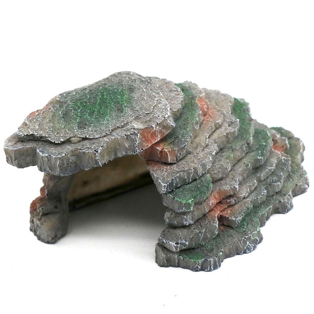 Gecko Hide Shale Scape Step Ledge Reptile Cave for Leopard Gecko Lizard
