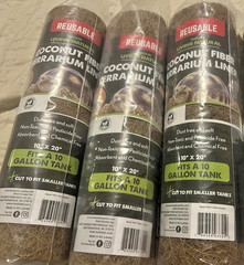 Lot Of 3 Komodo Reusable Coconut Fiber Terrarium Liner 10×20 For 10 Gallon Tank
