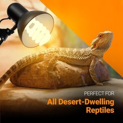 2 Pack 23-Watt Reptile Bulb Desert UVA UVB Light – 10.0 UVB Reptile Light – C…