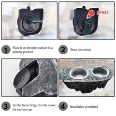 Reptile Feeding Ledge with Suction Cups,Crested Gecko Feeder Ledges with 2 Pc…