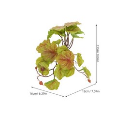 Artificial Foliage for Reptile Tank Hanging Plants with Suction Cup