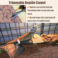 Tfwadmx Reptile Carpet Sand Mat for Bearded Dragon Terrarium Substrate Liner Bro