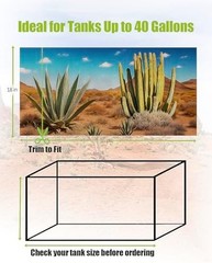 3 Pcs Reptile Background for Terrarium 40 Gallon, Bearded Dragon Tank Background