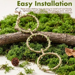 3 Pcs Snake Climbing Vines Climbing Rings Woven Hammock Reptile Enrichment