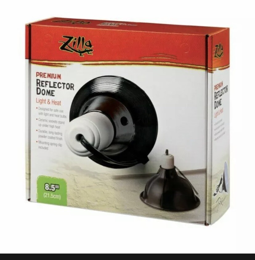 NEW Premium Reptile Terrarium Lighting Dome Black 8.5 in