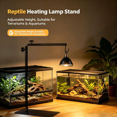Reptile Lamp Stand Adjustable 15-31 Inch Floor Light Holder Lamp Hanging Bracket
