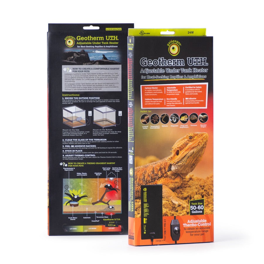 Galapagos Adjustable Geotherm Under Tank Heater 24 watt