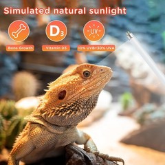 T8 UVB Reptile Light 15W 10.0-2 Pack,UVA UVB Light Bulb for Reptiles,Reptile …