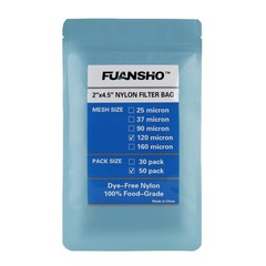 120 Micron | 50-Pack Tea Filter Bags | 2×4.5 Inch Nylon Filter Bags