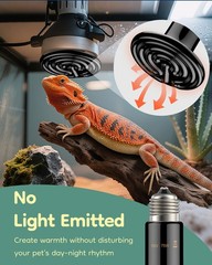 75w Ceramic E26 Reptile Heat Emitter No Light Emitting for 10-30 Gallon