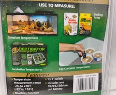 Zoo Med Labs ReptiTemp Digital Infrared Terrarium Reptile Thermometer SEALED