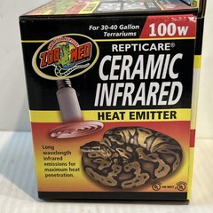 Zoo Med ReptiCare Ceramic Infrared Heat Emitter 100w For 30-40 Gallon Terr/223e