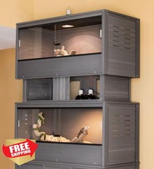 New Age Pet ECOFLEX Mojave Reptile Habitat Large 48″ Grey Stacker