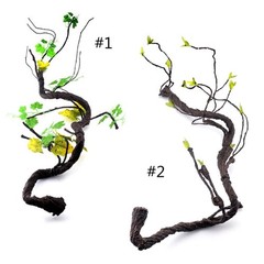 Reptile Plants Plastic Jungle Vines Branches Terrarium Plant for Bearded Dragon