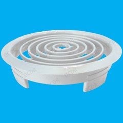 8x White Vivarium Reptile Push Fit Round Air Vent, 110mm, 100mm Hole
