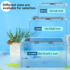 12X7X6 Turtle Tank Kit with Heating Lamp & Filter | High-Definition Kit Includes