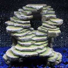 Durable Resin Hideout for Fish & Reptiles – Blue Camo