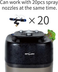 REPTI ZOO 10L Reptile Fogger Mister 4 Nozzles High Pressure