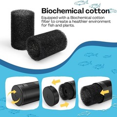 Flexzion Aquarium Filter U-V, 200 Gallon Fish Tank Filter with U-V Light for …