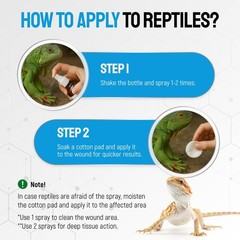 Reptile Wound Care Spray with Silver – for Wounds, Cuts, Scale Rot, Burns,