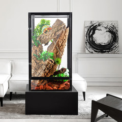 18″ x 18″ x 36″ Chameleon Cage with Metal Mesh & Background Sticker, 50 Gallon