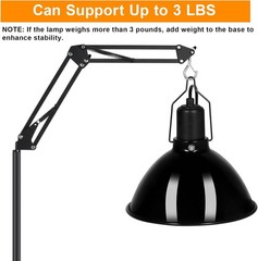 Reptile Lamp Stand Reptile Light Stand (15.7Inch to 74.3Inch) with 360° Adjustab