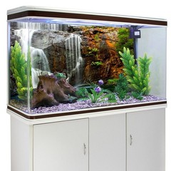 AWERT 48×18 inches Waterfall Terrarium Background Tropical Aquarium Backgroun…