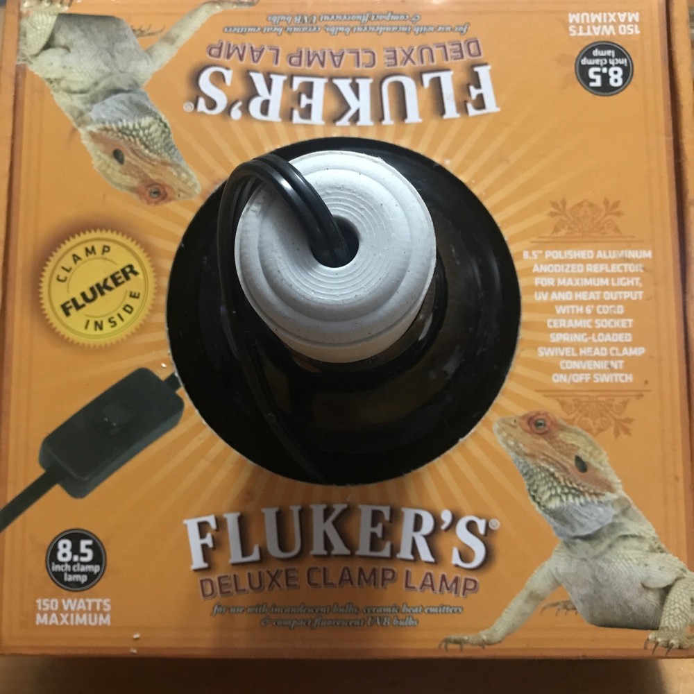 Fluker’s Repta-Deluxe Clamp Lamp with Switch for Reptiles New 8.5 Inch Clamp Lam