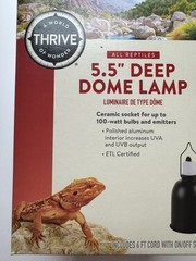 Thrive 5.5″ Deep Dome Lamp For Reptiles 6 ft Cord, On/Off Switch NEW