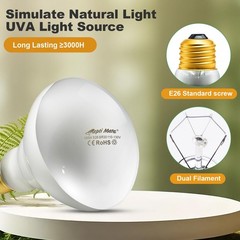 2Pack Reptile Heat Lamp Bulbs, 150W Reptile Heat Emitter Basking Spot Light, …