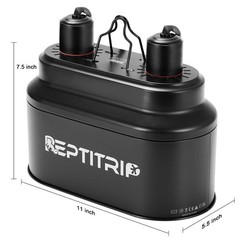 REPTITRIP Dual Reptile Light Fixture with 100W Daytime Heat & UVB 10.0 Reptil…
