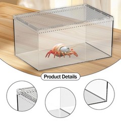 Reptile Feeding Box Reptile Terrarium Breathable Professional Transparent