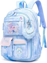 Alrisg Girls Backpack School Bag Kids 17 Inch Purple