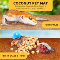 SunGrow Coco Fiber Hermit Crab & Reptile Carpet, Gecko Terrarium Natural