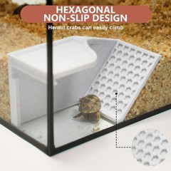 White Hermit Crab Underground Hideout Cave Corner 3in1 Habitat Shelter