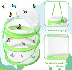 10 Pcs Mini Butterfly Habitat Cage Clear Mesh Butterfly Net