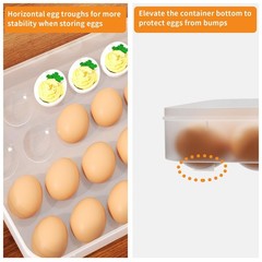 77L Deviled Egg Containers with Lid, (Set of 3), Plastic Egg Holder for Refri…