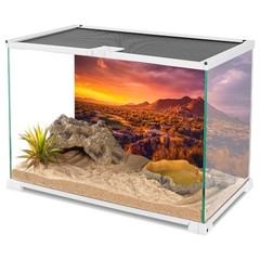 AWERT 48×18 inches Sun and Desert Terrarium Background Mountain Oasis Gobi Re…
