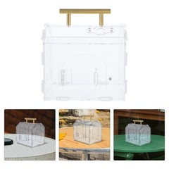 Jumping Spider Enclosure: 6.7×5.9×4.7″ Acrylic Transparent House with Handle –